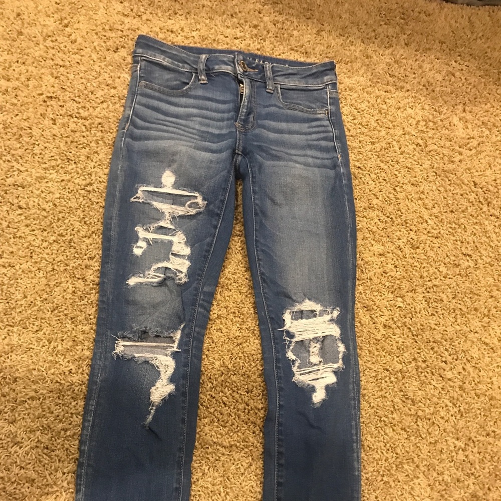 ripped american eagle jeans